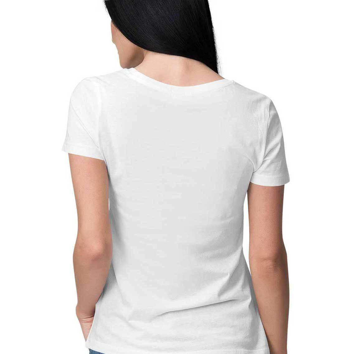 White an seanré Women's Half Sleeve Round Neck T-Shirt