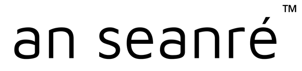 An seanré - minimalistic and elegant brand logo in black font