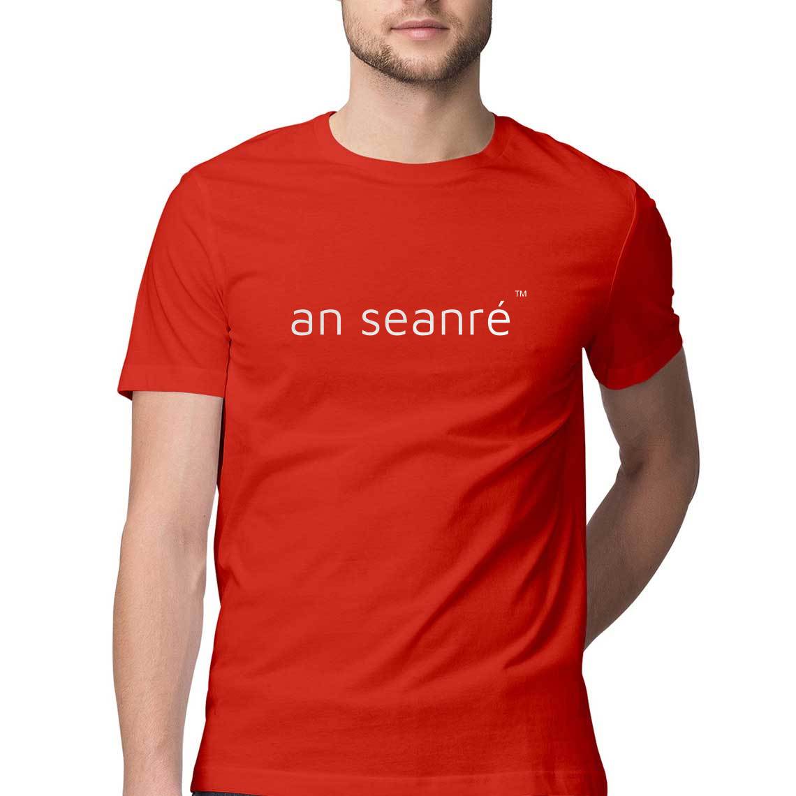 Red an seanré Mens Half Sleeve Round Neck T-Shirt