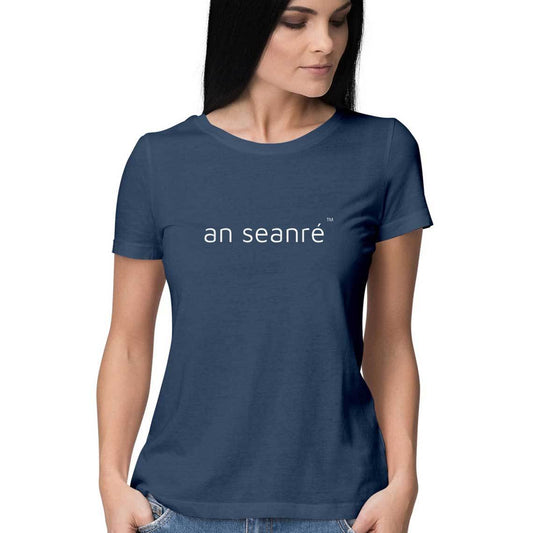 Navy Blue an seanré Women's Half Sleeve Round Neck T-Shirt