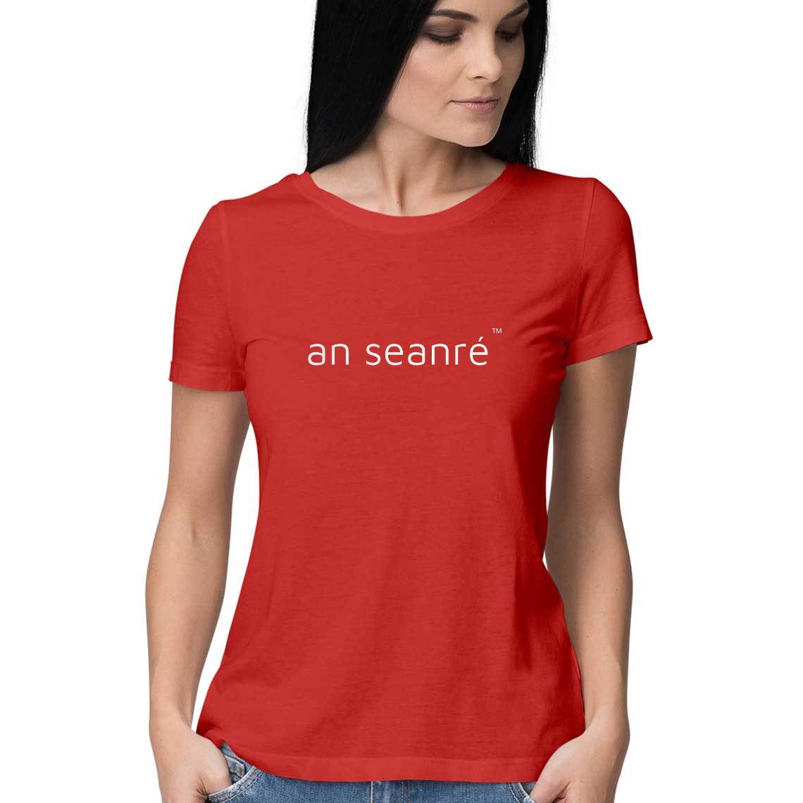 Red an seanré Women's Half Sleeve Round Neck T-Shirt