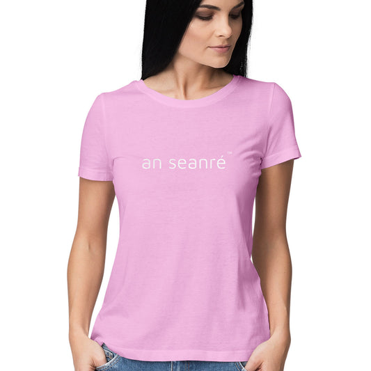 Light Pink an seanré Women's Half Sleeve Round Neck T-Shirt