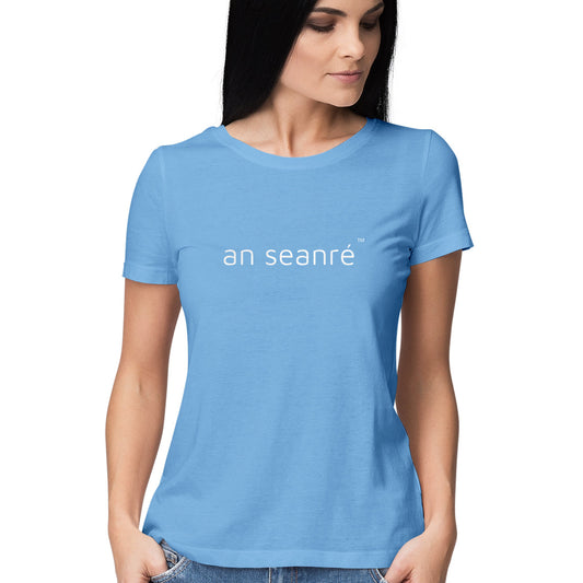 Sky Blue an seanré Women's Half Sleeve Round Neck T-Shirt