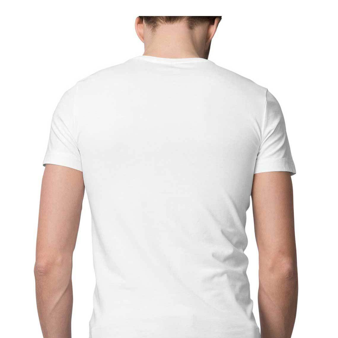 White an seanré Mens Half Sleeve Round Neck T-Shirt