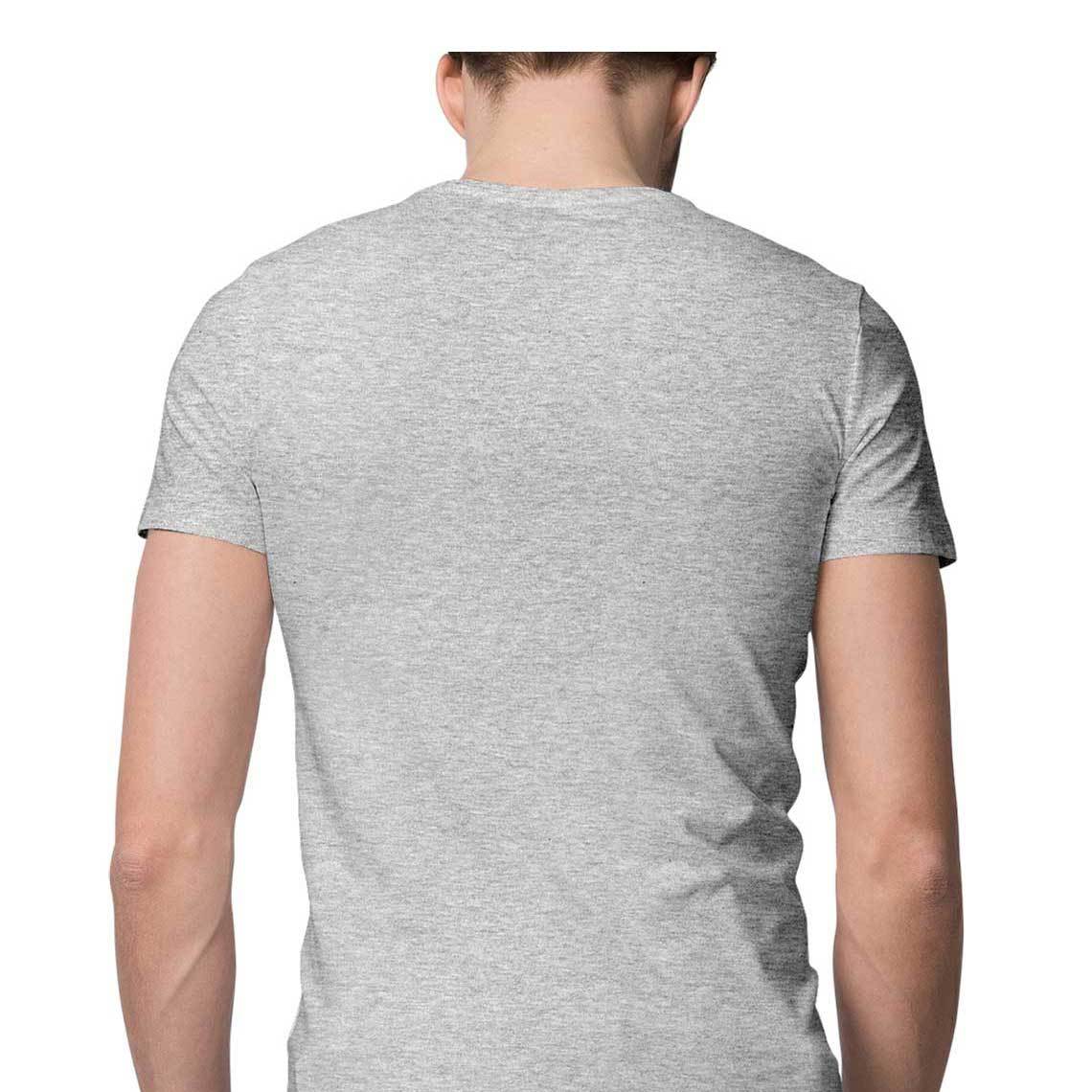 Melange Grey an seanré Mens Half Sleeve Round Neck T-Shirt