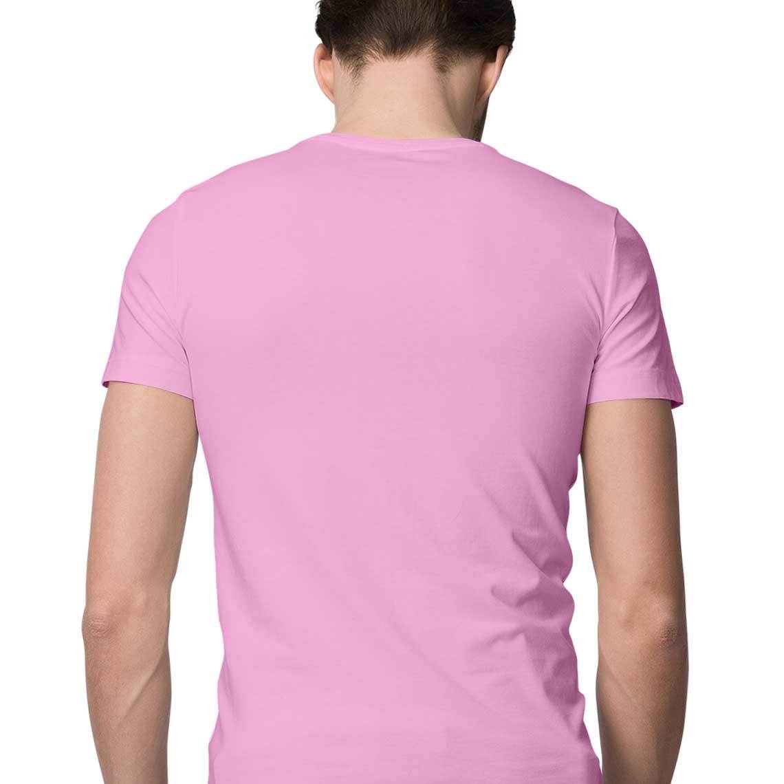 Light pink an seanré Mens Half Sleeve Round Neck T-Shirt